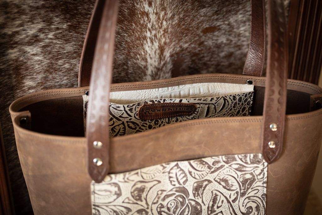 Milk Chocolate Purse with White  Rose Embossed Pockets